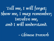 (online training requirement) Tell me, I will forget; Show me, I may remember; Involve me, and I will understand - Chinese Proverb