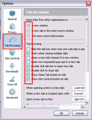 netscape site control setting